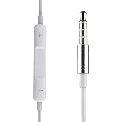White Wire Body 3.5mm In-Ear Earphone with Line Control & Mic