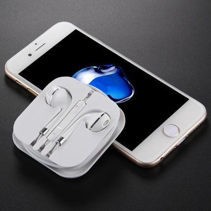 White Wire Body 3.5mm In-Ear Earphone with Line Control & Mic