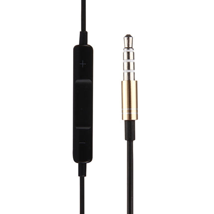 Black Wire Body 3.5mm In-Ear Earphone with Line Control & Mic for iPhone, Galaxy, Huawei, Xiaomi, LG, HTC and Other Smart Phones