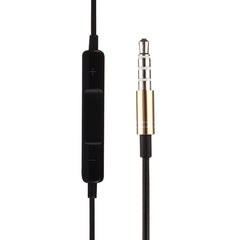 Black Wire Body 3.5mm In-Ear Earphone with Line Control & Mic for iPhone, Galaxy, Huawei, Xiaomi, LG, HTC and Other Smart Phones