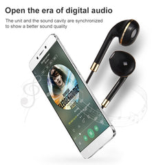 Black Wire Body 3.5mm In-Ear Earphone with Line Control & Mic for iPhone, Galaxy, Huawei, Xiaomi, LG, HTC and Other Smart Phones