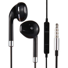 Black Wire Body 3.5mm In-Ear Earphone with Line Control & Mic for iPhone, Galaxy, Huawei, Xiaomi, LG, HTC and Other Smart Phones