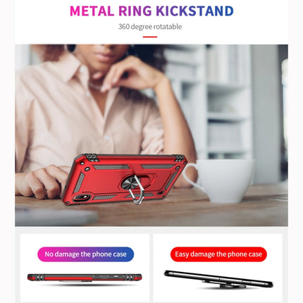 Funda protectora de TPU + PC a prueba de golpes Armor para Galaxy A10, con soporte giratorio de 360 ​​grados, para Galaxy A10