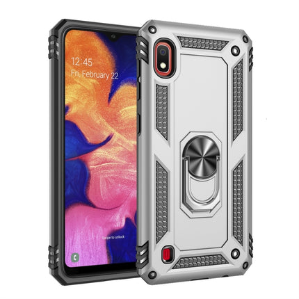 Funda protectora de TPU + PC a prueba de golpes Armor para Galaxy A10, con soporte giratorio de 360 ​​grados, para Galaxy A10