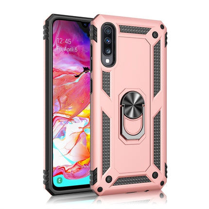Funda protectora de TPU + PC a prueba de golpes Armor para Galaxy A70, con soporte giratorio de 360 ​​grados, para Galaxy A70