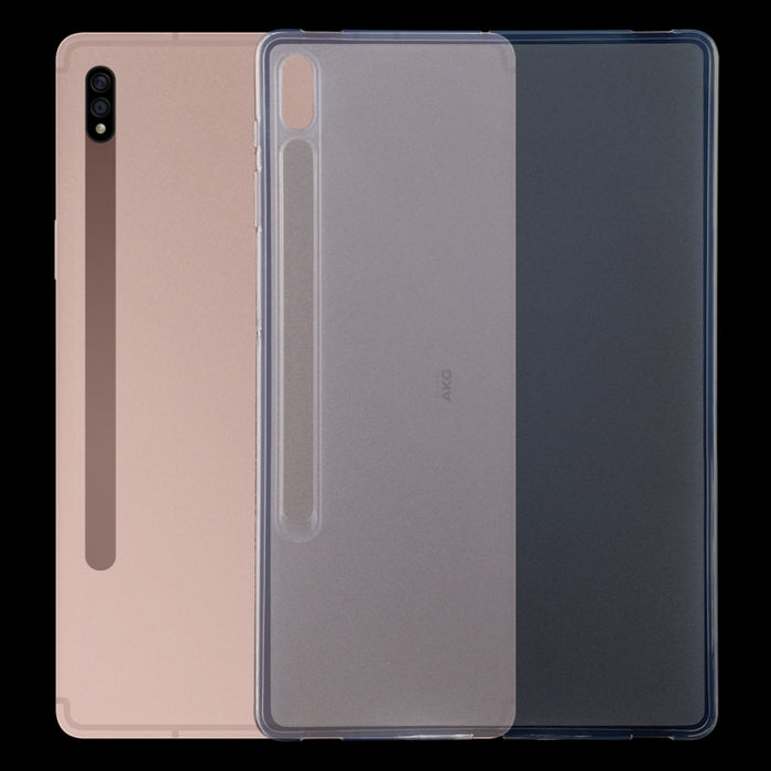 Für Samsung Galaxy Tab S7 Plus, 0,75 mm stoßfeste, außen glänzende, innen mattierte TPU-Schutzhülle, für Samsung Galaxy Tab S7 Plus