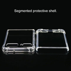 For Samsung Galaxy Z Flip TPU+PC Transparent Four-corner Shockproof Explosion-proof Protective Case