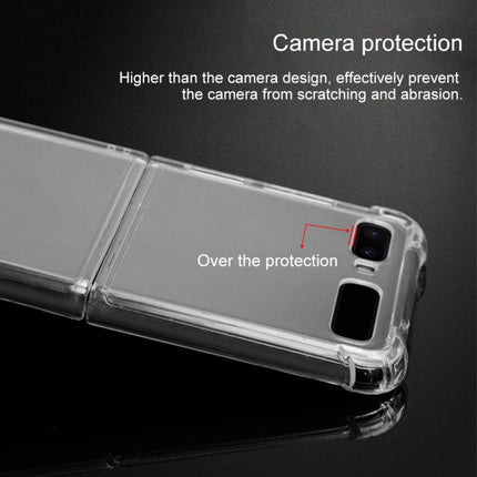 Für Samsung Galaxy Z Flip TPU + PC Transparente, stoßfeste, explosionsgeschützte Vier-Ecken-Schutzhülle