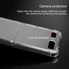 For Samsung Galaxy Z Flip TPU+PC Transparent Four-corner Shockproof Explosion-proof Protective Case