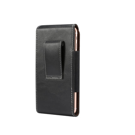 Men Lambskin Texture Multi-functional Universal Mobile Phone Waist Pack Leather Case for 6.3 Inch or Below Smartphones, For 6.3 inch