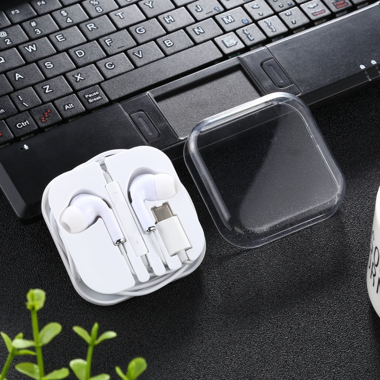 USB-C / Type-C In-ear Wired Earphone with Mic, Not For Samsung Phones, Cable Length: about 1.2m