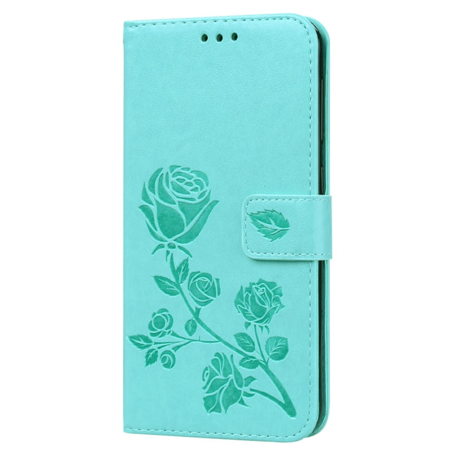 Rose Embossed Horizontal Flip PU Leather Case for Galaxy A10, with Holder & Card Slots & Wallet