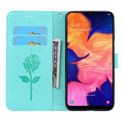 Rose Embossed Horizontal Flip PU Leather Case for Galaxy A10, with Holder & Card Slots & Wallet, For Samsung Galaxy A10