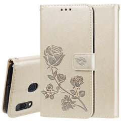 Rose Embossed Horizontal Flip PU Leather Case for Galaxy A30 / A20, with Holder & Card Slots & Wallet, For Samsung Galaxy A30 / A20