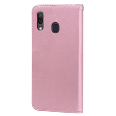 Rose Embossed Horizontal Flip PU Leather Case for Galaxy A30 / A20, with Holder & Card Slots & Wallet, For Samsung Galaxy A30 / A20