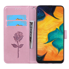 Rose Embossed Horizontal Flip PU Leather Case for Galaxy A30 / A20, with Holder & Card Slots & Wallet, For Samsung Galaxy A30 / A20