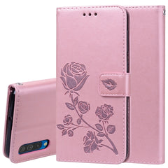 Rose Embossed Horizontal Flip PU Leather Case for Galaxy A50, with Holder & Card Slots & Wallet, For Samsung Galaxy A50