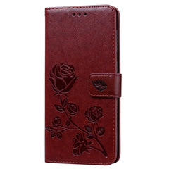 Horizontale Klapphülle aus PU-Leder mit Rosenprägung für das Galaxy A50, mit Halter &amp; Kartenfächern &amp; Geldbörse, für Samsung Galaxy A50