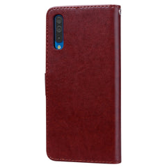 Horizontale Klapphülle aus PU-Leder mit Rosenprägung für das Galaxy A50, mit Halter &amp; Kartenfächern &amp; Geldbörse, für Samsung Galaxy A50
