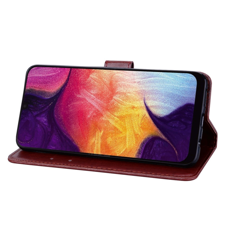 Horizontale Klapphülle aus PU-Leder mit Rosenprägung für das Galaxy A50, mit Halter &amp; Kartenfächern &amp; Geldbörse, für Samsung Galaxy A50