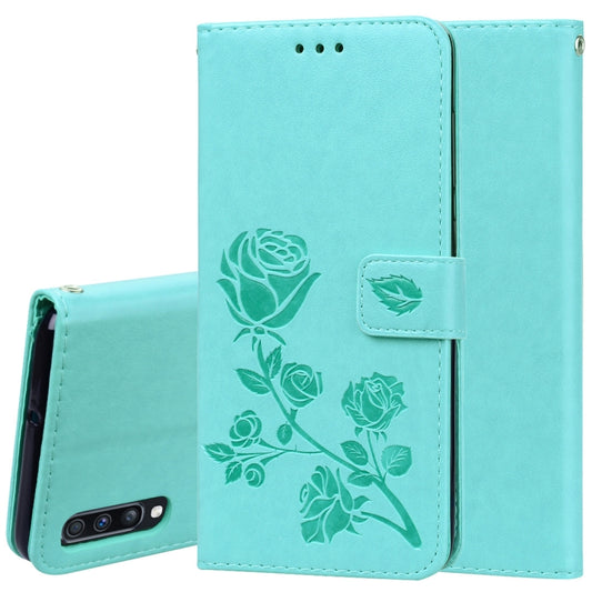 Rose Embossed Horizontal Flip PU Leather Case for Galaxy A70, with Holder & Card Slots & Wallet, For Samsung Galaxy A70