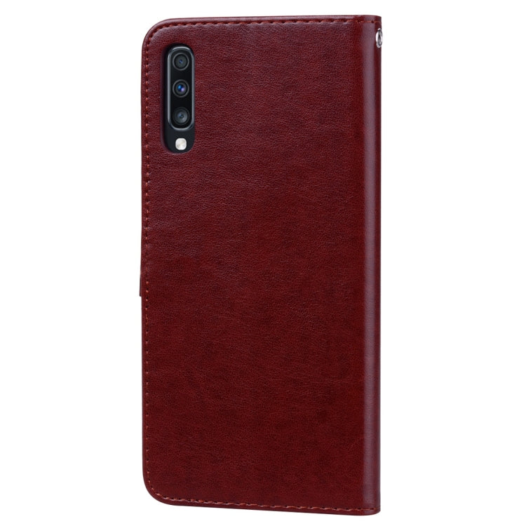 Horizontale Klapphülle aus PU-Leder mit Rosenprägung für das Galaxy A70, mit Halter &amp; Kartenfächern &amp; Geldbörse, für Samsung Galaxy A70