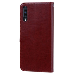 Horizontale Klapphülle aus PU-Leder mit Rosenprägung für das Galaxy A70, mit Halter &amp; Kartenfächern &amp; Geldbörse, für Samsung Galaxy A70