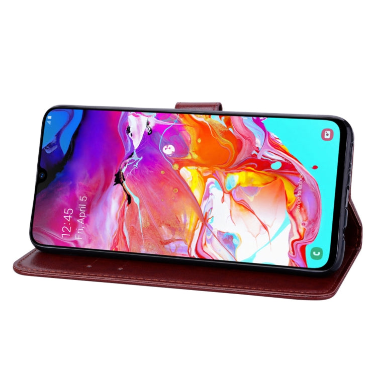 Horizontale Klapphülle aus PU-Leder mit Rosenprägung für das Galaxy A70, mit Halter &amp; Kartenfächern &amp; Geldbörse, für Samsung Galaxy A70