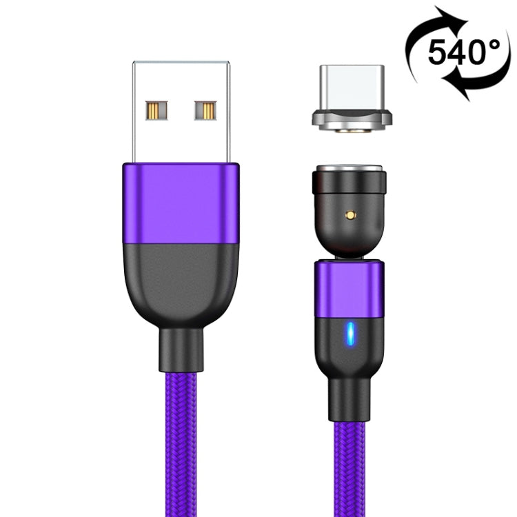 2m 3A Output USB to USB-C / Type-C 540 Degree Rotating Magnetic Data Sync Charging Cable