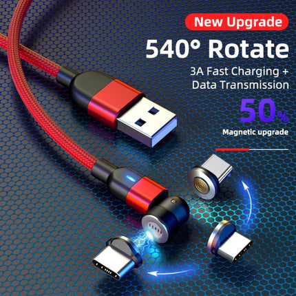 2m 3A Output USB to USB-C / Type-C 540 Degree Rotating Magnetic Data Sync Charging Cable