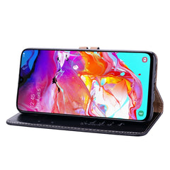 Business Style Oil Wax Texture Horizontal Flip Leather Case for Galaxy A70, with Holder & Card Slots & Wallet, For Galaxy A70