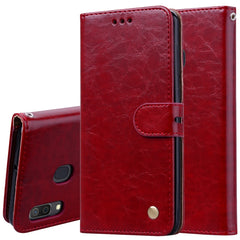 Business Style Oil Wax Texture Horizontal Flip Leather Case for Galaxy A30, with Holder & Card Slots & Wallet, For Galaxy A30