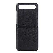 Für Galaxy Z Flip Litchi Texture Leder Klappschutzhülle