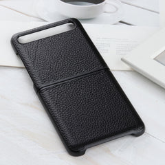 For Galaxy Z Flip Litchi Texture Leather Folding Protective Case