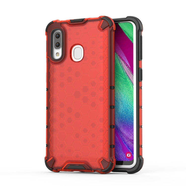Stoßfestes Waben-PC + TPU-Gehäuse für Galaxy A40, Für Galaxy A40