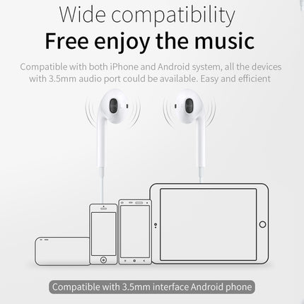 JOYROOM JR-EP1 1.2m 3.5mm Plug Wire Control In-Ear Earphone, R-EP1