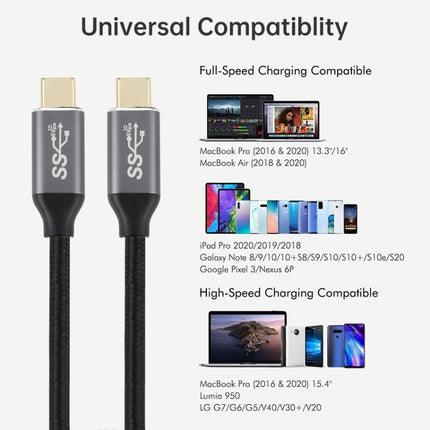 USB-C / Type-C Male to USB-C / Type-C Male Transmission Data Charging Cable, Cable Length: 0.5m