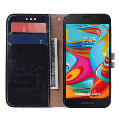 Business Style Oil Wax Texture Horizontal Flip Leather Case for Galaxy A2 Core, with Holder & Card Slots & Wallet, For Galaxy A2 Core