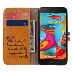Business Style Oil Wax Texture Horizontal Flip Leather Case for Galaxy A2 Core, with Holder & Card Slots & Wallet