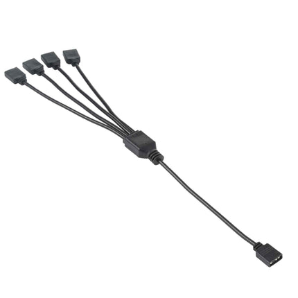 3 Pin 5V 1 to 4 Motherboard AURA RGB PC Cooling Extension Cable for Asus, 1 to 4
