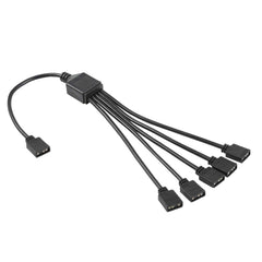 3 Pin 5V 1 to 5 Motherboard AURA RGB PC Cooling Extension Cable for Asus, 1 to 5