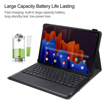 A970 Detachable Bluetooth Keyboard Ultrathin Horizontal Flip Leather Tablet Case for Samsung Galaxy Tab S7 FE T730 / T736 / S7+ T970 / T975 / T976