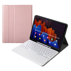A970B Detachable Bluetooth Keyboard Ultrathin Horizontal Flip Leather Tablet Case with Pen Slot for Samsung Galaxy Tab S7 FE T730 / T736 / S7+ T970 / T975 / T976