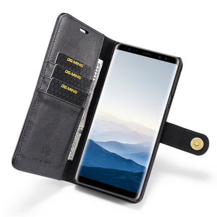 DG.MING Abnehmbare magnetische Klapphülle aus Leder mit Crazy Horse-Textur für Galaxy Note 9, mit Halterung, Kartenfächern und Geldbörse, Galaxy Note 9
