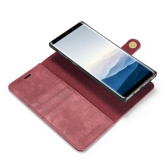 DG.MING Crazy Horse Texture Flip Funda de cuero magnética desmontable para Galaxy Note 9, con soporte, ranuras para tarjetas y billetera, Galaxy Note 9