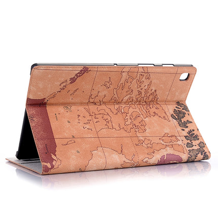 Map Texture Horizontal Flip Leather Case for Galaxy Tab S5e 10.5 T720 / T725,  with Holder & Card Slots & Wallet, Random Texture Delivery