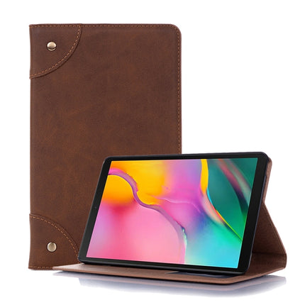 Horizontale Klapphülle aus Leder im Retro-Buchstil für Galaxy Tab A 8 (2019) P200 / P205, mit Halterung &amp; Kartenfächern &amp; Geldbörse, für Galaxy Tab A 8 (2019)