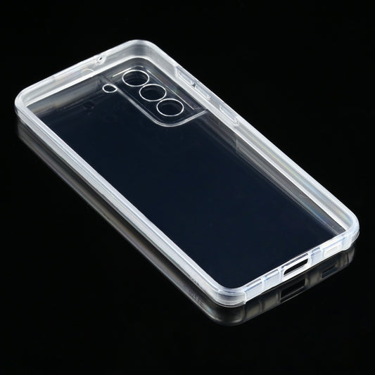 For Samsung Galaxy S21 FE PC+TPU Ultra-thin Double-sided Full Coverage Transparent Soft Case, For Samsung Galaxy S21 FE