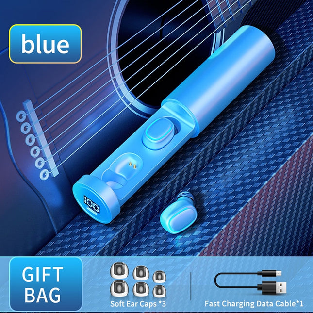 C1 Bluetooth 5.0 TWS Circular Chimney Touch Digital Display True Wireless Bluetooth Earphone with Charging Box, Circular Chimney