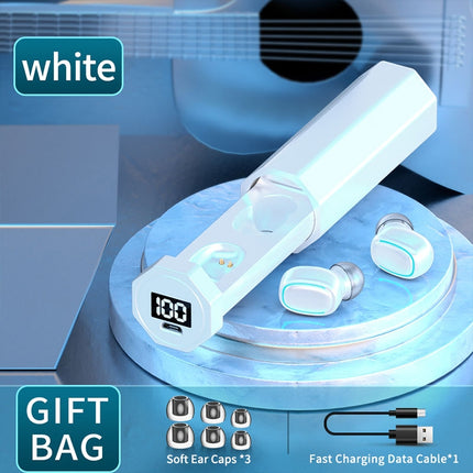 C1 Bluetooth 5.0 TWS Touch Polygonal Digital Display True Wireless Bluetooth Earphone with Charging Box, Polygonal